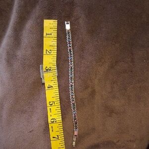 Vintage YeChiang Silver-tone Rhinestone Bracelet